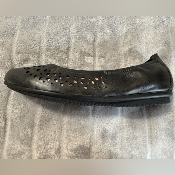 Josef Seibel Pippa 29 Nesty Oil Black Leather Ballerina Flats EU 36 US 5 to 5.5 - Picture 10 of 12